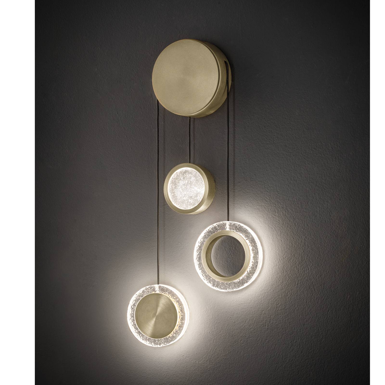 LED-Wandleuchte Yo-Yo B, gold von Sil-Lux