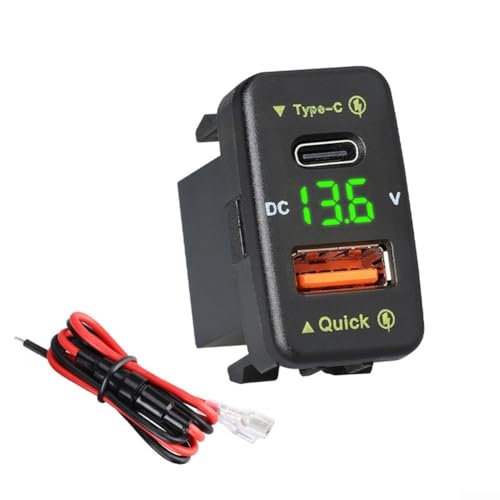 Premium Ladegerät mit LED Voltmeter für Toyota Fahrzeuge Einfache Installation von Sileduove