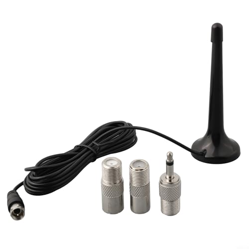 Sileduove 3 Meter FM-Radioantenne, Teleskopantenne mit Magnetfuß, 3 Adapter für DAB-Stereo-AV-Receiver, Tuner, geräuschfrei, perfektes Hörerlebnis von Sileduove