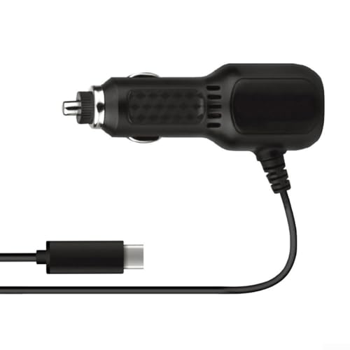 Sileduove Kompaktes Typ-C-Autoladegerät, 18 W, Schnellladeadapter für Switch 2 Host und kompatible Geräte, schwarzes ABS-Design von Sileduove
