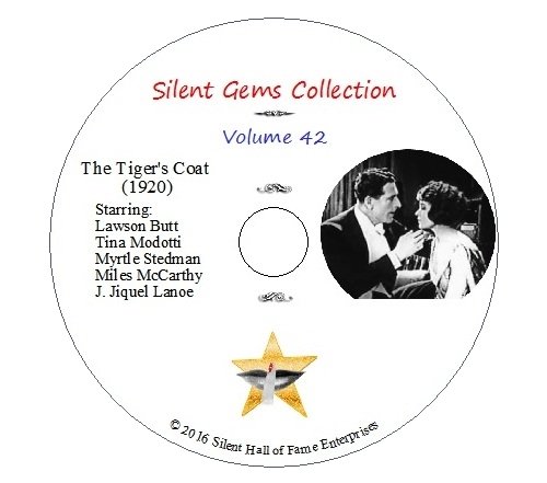 DVD "The Tiger's Coat" (1920) Lawson Butt, Tina Modotti,M.Stedman, Classic Silent Drama von Silent Hall of Fame Enterprises