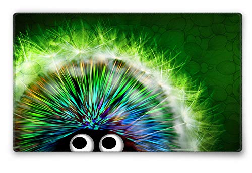 Silent Monsters Mauspad 240 x 200 mm Stoff Mousepad Igel grün - Vernähter Rand - rutschfest - für Gaming Büro Office Homeoffice - 24 x 20 cm Mouse Pad Mat - Mausunterlage klein f alle Maus Arten von Silent Monsters