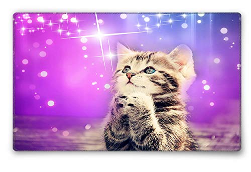 Silent Monsters Mauspad 240 x 200 mm Stoff Mousepad Katze - Vernähter Rand - rutschfest - für Gaming Büro Office Homeoffice - 24 x 20 cm Mouse Pad Mat - Mausunterlage klein f alle Maus Arten von Silent Monsters