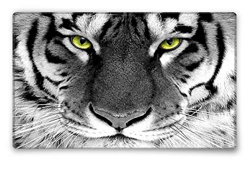 Silent Monsters Mauspad 240 x 200 mm Stoff Mousepad Tiger - Vernähter Rand - rutschfest - für Gaming Büro Office Homeoffice - 24 x 20 cm Mouse Pad Mat - Mausunterlage klein f alle Maus Arten von Silent Monsters