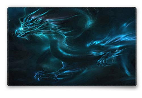 Silent Monsters Mauspad 360 x 250 mm Stoff Mousepad Drache - Vernähter Rand - rutschfest - Gaming Büro Office Homeoffice - 36 x 25 cm Mouse Pad Mat - Mausunterlage für alle Maus Arten von Silent Monsters