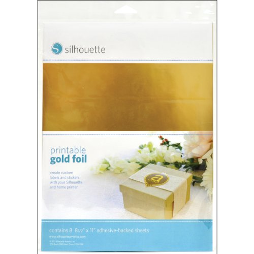 Silhouette America Media-GLD-ADH Bedruckbare Folie für Etiketten und Aufkleber Gold, c1 von Silhouette