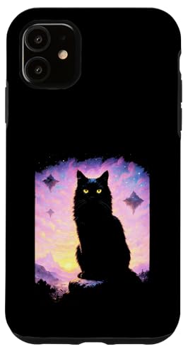 Katze Cosmic Art Night Mystical Fantasy Sunset Hülle für iPhone 11 Katze Cosmic Art Night Mystical Fantasy Sunset Hülle für iPhone 11 von Silhouette