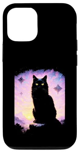 Katze Cosmic Art Night Mystical Fantasy Sunset Hülle für iPhone 12/12 Pro Katze Cosmic Art Night Mystical Fantasy Sunset Hülle für iPhone 12/12 Pro von Silhouette