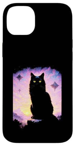 Katze Cosmic Art Night Mystical Fantasy Sunset Hülle für iPhone 14 Plus Katze Cosmic Art Night Mystical Fantasy Sunset Hülle für iPhone 14 Plus von Silhouette