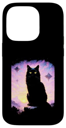 Katze Cosmic Art Night Mystical Fantasy Sunset Hülle für iPhone 14 Pro Katze Cosmic Art Night Mystical Fantasy Sunset Hülle für iPhone 14 Pro von Silhouette