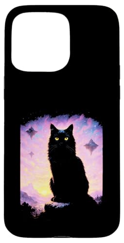 Katze Cosmic Art Night Mystical Fantasy Sunset Hülle für iPhone 15 Pro Max Katze Cosmic Art Night Mystical Fantasy Sunset Hülle für iPhone 15 Pro Max von Silhouette