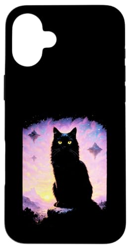 Katze Cosmic Art Night Mystical Fantasy Sunset Hülle für iPhone 16 Plus Katze Cosmic Art Night Mystical Fantasy Sunset Hülle für iPhone 16 Plus von Silhouette