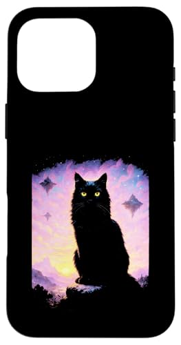 Katze Cosmic Art Night Mystical Fantasy Sunset Hülle für iPhone 16 Pro Max Katze Cosmic Art Night Mystical Fantasy Sunset Hülle für iPhone 16 Pro Max von Silhouette