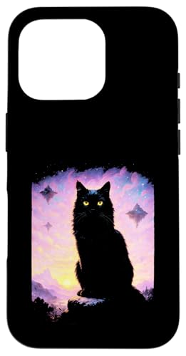 Katze Cosmic Art Night Mystical Fantasy Sunset Hülle für iPhone 16 Pro Katze Cosmic Art Night Mystical Fantasy Sunset Hülle für iPhone 16 Pro von Silhouette
