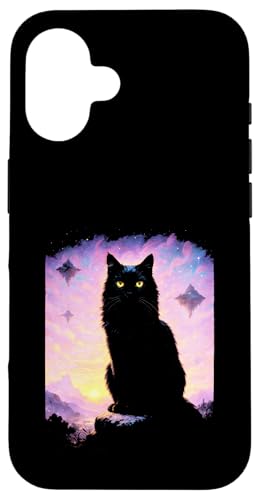 Katze Cosmic Art Night Mystical Fantasy Sunset Hülle für iPhone 16 Katze Cosmic Art Night Mystical Fantasy Sunset Hülle für iPhone 16 von Silhouette