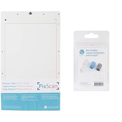 Silhouette America CUT-MAT-PIX8-3T PixScan Schneidematte für Silhouette Portrait, 7.5“x11.5“ & PEN-Holder-3T Stifthalter mit 3X Kunststoffkappe von Silhouette