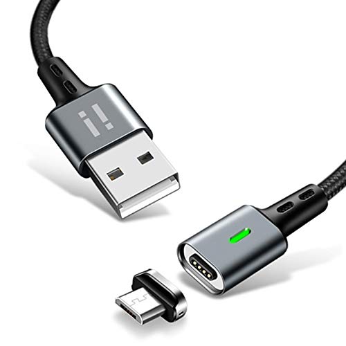 1m PLATINUM Nylon Magnet Micro USB Schnellladekabel Quick Charge 3.0 Datenkabel - 1x Kabel + 1x Micro USB Stecker von SilicOne