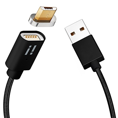 1m Premium Nylon Magnet Micro USB Ladekabel Datenkabel [1x Kabel + 1x Micro USB Stecker] von SilicOne