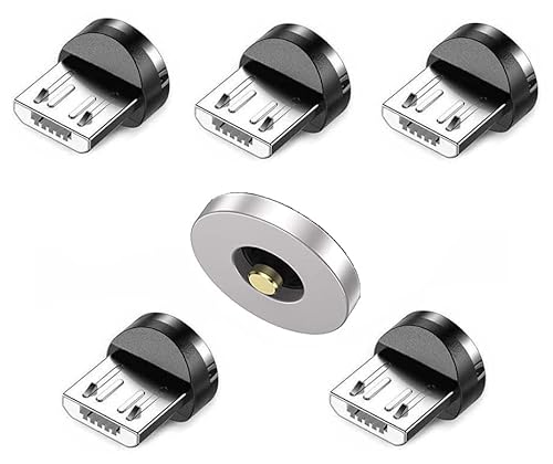 SilicOne 5x Micro USB Adapter Stecker rund Ersatzadapter für Magnet USB Ladekabel von SilicOne
