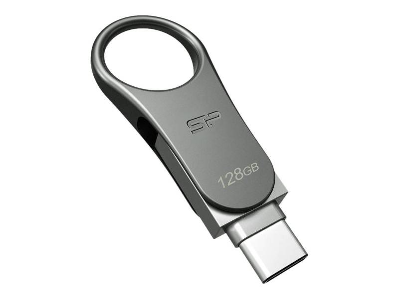 USB-Stick 128GB Silicon Power USB3.0 C80 Silver Type-C Ready von Silicon Power
