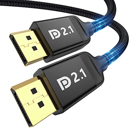 Silkland 16K DisplayPort Kabel 2.1/2.0 [VESA-Zertifiziert], 4K@240Hz/165Hz/144Hz, 8K@120Hz, 2K@240Hz/360Hz, 80Gbps, HDR, DSC1.2a, G-Sync&Free-Sync, DP Kabel 2.1 1m für Gaming Monitor, Grafikkarte,PC von Silkland