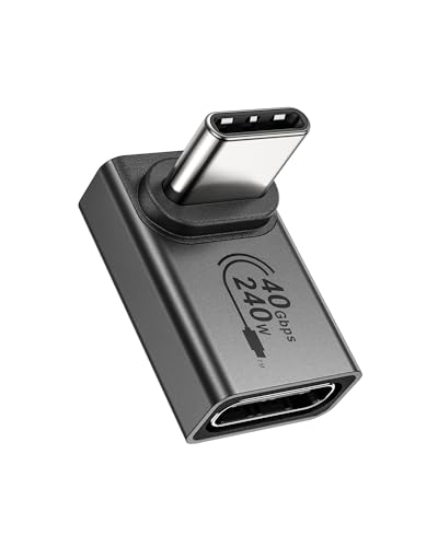 Silkland 90 Grad USB C Winkel Adapter, USB C Stecker auf Buchse, USB 4.0 40Gbps Datenübertragung, PD3.1 240W Schnellladen Extender, Typ C OTG Adapter für Steam Deck, Laptop, Tablet, Handy usw. Silkland 90 Grad USB C Winkel Adapter, USB C Stecker auf Buchse, USB 4.0 40Gbps Datenübertragung, PD3.1 240W Schnellladen Extender, Typ C OTG Adapter für Steam Deck, Laptop, Tablet, Handy usw. von Silkland