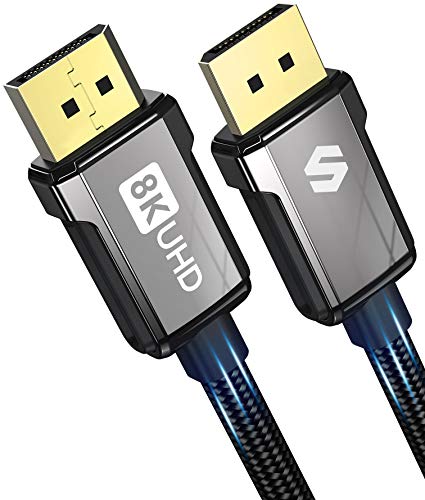 Silkland Displayport Kabel 1.4 240Hz 3M [VESA-Zertifiziert], 4K@144Hz, 2K@240Hz, 2K@165Hz, 8K@60Hz, HBR3 32.4Gbps, HDR, DSC 1.2, HDCP 2.2, G-Sync&FreeSync, DP 1.4 Kabel für Gaming-Monitor, Grafikkarte von Silkland