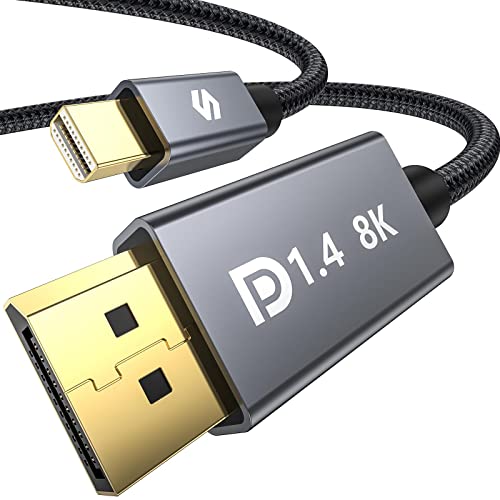Silkland Mini DP auf DP 1.4 Kabel 1m 8K@60Hz 4K@144Hz, Thunderbolt 2 Kabel mit HDR HBR3 DSC1.2 G-Sync FreeSync HDCP2.2, Mini Displayport auf Displayport für Laptop MacBook iMac Monitor Grafikkarte PC Silkland Mini DP auf DP 1.4 Kabel 1m 8K@60Hz 4K@144Hz, Thunderbolt 2 Kabel mit HDR HBR3 DSC1.2 G-Sync FreeSync HDCP2.2, Mini Displayport auf Displayport für Laptop MacBook iMac Monitor Grafikkarte PC von Silkland