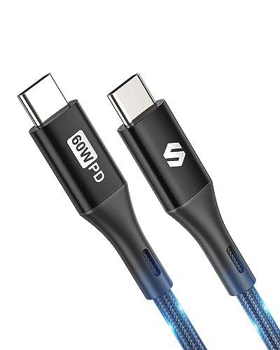 Silkland USB C auf USB C Kabel 0.5M, 3A 20V 60W, PD 3.0 & QC 4.0, 50CM Type C Ladekabel für iPhone 15/Pro/Pro Max/Plus, Samsung S24 Ultra/S23/S22/S21, iPad Pro/Air 5/Mini 6, MacBook Air/Pro, Pixel von Silkland
