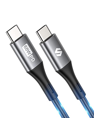 Silkland USB C auf USB C Kabel 0.5M [3A/20V 60W] PD 3.0 & QC 4.0+, 50CM USBC Ladekabel für iPhone 15/Pro/Pro Max/Plus, Samsung S24/S24 Ultra/S23/S22/S21, iPad Pro/Air 5/Mini 6, MacBook Air/Pro, Pixel von Silkland