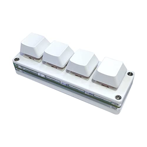 Silriku 4-Tasten-Programmiertastatur Tastatur OSU Spieltastatur Shortcut Programmierbare Mechanische Makro-Tastatur Blauer Schalter von Silriku
