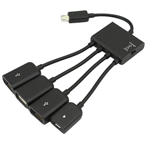 Silriku Mit Schalter-Ladefunktion OTG Micro-USB HUB One Drag Four Handy Multi-Interface von Silriku