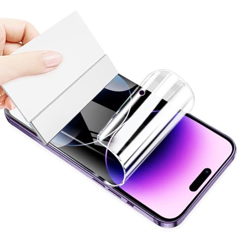 Hydrogel-Displayschutzfolie für iPhone 16e/iPhone 14/iPhone 13/iPhone 13 Pro, 2 Stück, hochempfindliche, flexible TPU-Schutzhülle (nicht gehärtetes Glas) (nicht zerbrechlich) von Silsewip