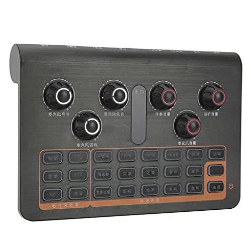 DLOETT Tragbare Tuning-Soundkarte 16 Audio-Controller für Telefon, Computer, PC, Mikrofon, Webcast Live von SilteD