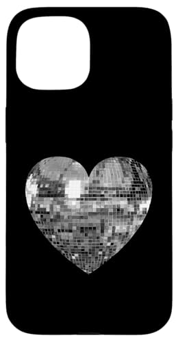 Silberne Discokugel Herz Hülle für iPhone 15 Silberne Discokugel Herz Hülle für iPhone 15 von Silver Disco Ball Heart