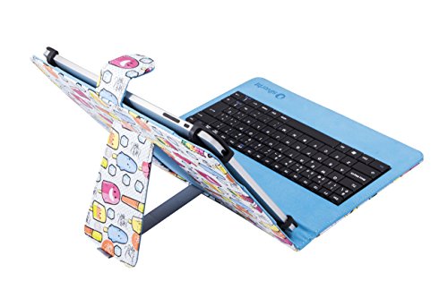 Silver HT 'Bedruckte NANOHOOP Cool Ice Pop Universal Schutzhülle mit Micro USB Tastatur für Tablet 9 – 10.1 ", blau von Silver HT