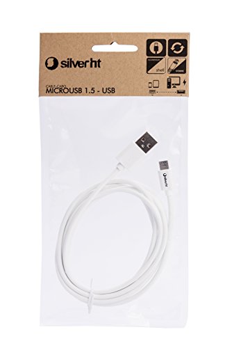 Silver HT Micro USB Kabel Basic weiß / 1,5 m - USB Kabel (1,5 m, Micro-USB A, USB 2.0, weiß) von Silver HT