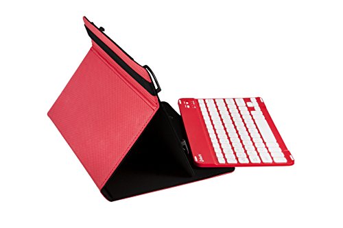 'silverht Universal Schutzhülle Gripcase + Tastatur (22,9 cm – 25,7 cm) – Rot von SILVERHT