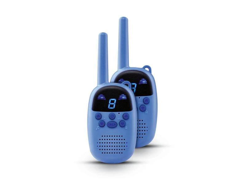 SilverCrest Walkie Talkie Silvercrest Kinder Walkie Talkie Set Funk Funkgerät bis 8km, (2-St., 2x Walkie-Talkies, 2x Gürtelklemmen, 6x AAA (LR03) Batterie), Tastenverriegelungs-Funktion (Key-Lock) von SilverCrest