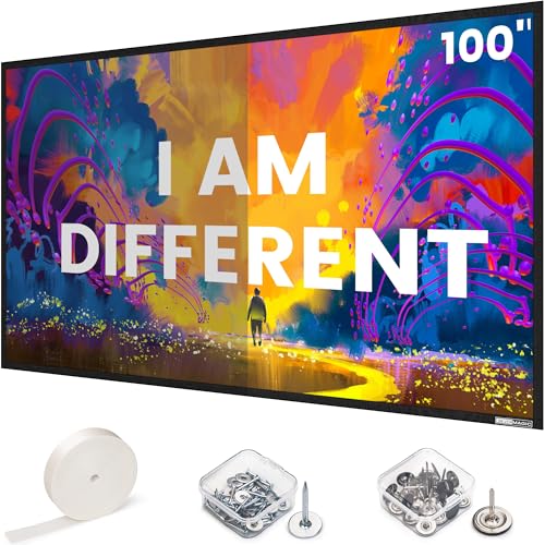 Projektor-Leinwand mit hoher Verstärkung, 254 cm (100 Zoll), Wandmontage, 2,6 x Helligkeit und hoher Kontrast, 30 % ALR, 16:9, weißer Bildschirm SilverMagic Projektor-Leinwand mit hoher Verstärkung, 254 cm (100 Zoll), Wandmontage, 2,6 x Helligkeit und hoher Kontrast, 30 % ALR, 16:9, weißer Bildschirm SilverMagic von SilverMagic