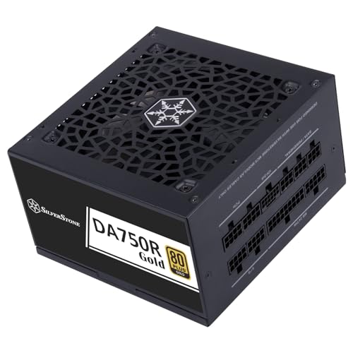 SilverStone Technology DA750R Gold, 80 Plus Gold vollständig modulares ATX-Netzteil, 750W, ATX 3,0 & PCIe 5,0, SST-DA750R-GMA von SilverStone Technology