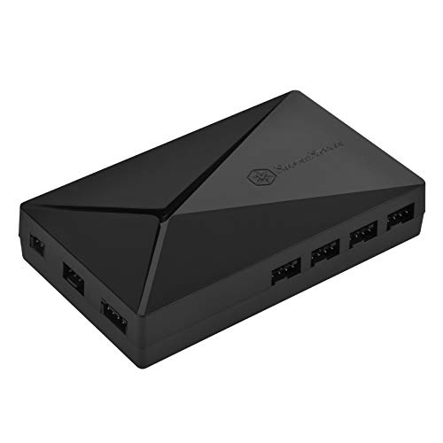 SilverStone SST-LSB02-E - Multifunktions-Steuerbox für addressierbar RGB LED mit Fernbedienung. Steuert adressierbare RGB-LEDs, Lüftergeschwindigkeit, Temperaturerkennung und ferngesteuertes Ein- und Ausschalten des PC-Computers. von SilverStone Technology