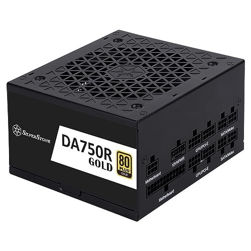 Silverstone SST-DA750R-GM,80-Plus-Gold vollständig modulares ATX-Netzteil, 750W, ATX 3,0 & PCIe 5,0 von SilverStone Technology