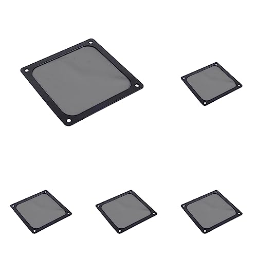 SilverStone FF123B - 120 mm Lüfterabdeckung mit ultra-feinem Staubfilter, Magnet-Montage, schwarz (Packung mit 5) von SilverStone Technology