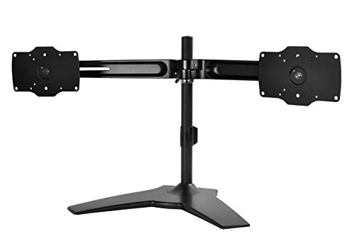 SilverStone SST-ARM23BS-L - Verstellbarer Dual-LCD/-LED Monitorständer für 2 Monitore mit max. 32", Monitore 360° drehbar sowie ±15° schwenk- und kippbar, Maximale Montagelochabstände VESA 200x100/100x100/75x75 mm schwarz von SilverStone Technology