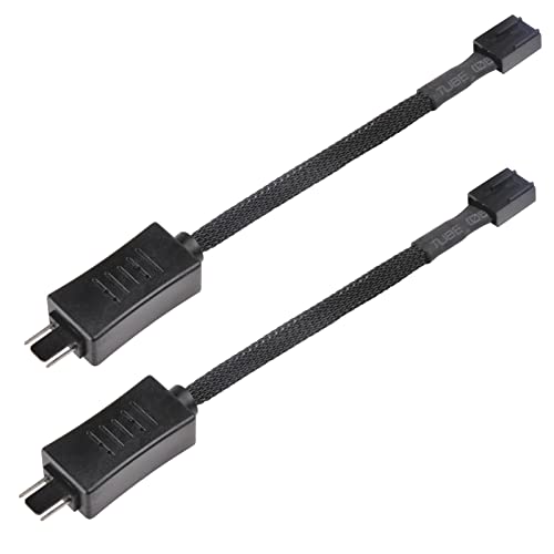 SilverStone SST-CPF05 - 2x 10cm PWM Lüfter Reduktionskabel, schwarz gesleevt von SilverStone Technology