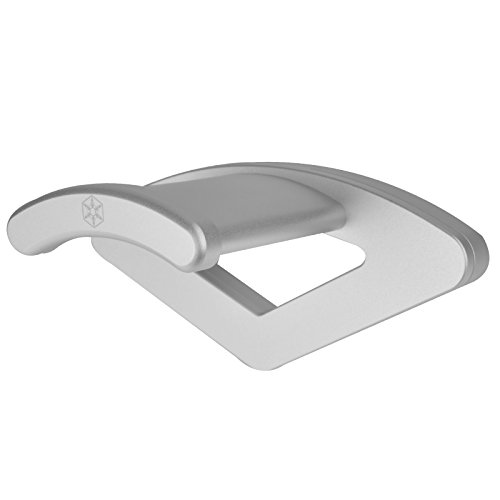 SilverStone SST-EBA02S - Hochmoderner Premium Aluminium Headset-/Kopfhörer-Wandhalter im eleganten Design mit Schrauben- und Klebeband-Befestigung, silver von SilverStone Technology