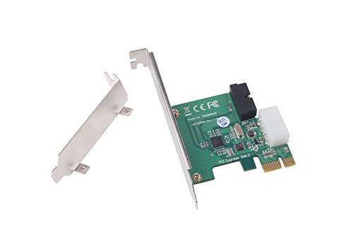 SilverStone SST-EC03S-P - USB 3.0 PCI-E Erweiterungskarte, 5V 4 Pin Molex Stromanschluss, 1x USB 3.0 20-pin Connector und 3.5" Frontpanel mit 2x USB 3.0 Ports, silber von SilverStone Technology