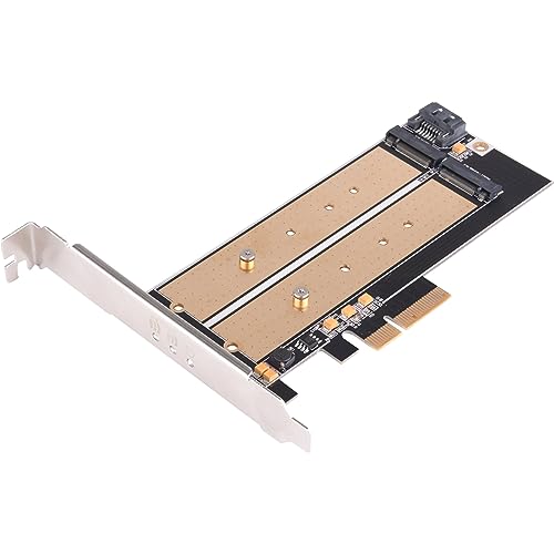 SilverStone SST-ECM22 - PCI-E Erweiterungskarte 1x PCI-E x4 zu M.2 (NGFF) und 1x SATA zu M.2, Superior-Kühlen, Unterstützt M.2-SSDs mit einer Länge von bis zu 110 mm von SilverStone Technology