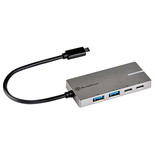 SilverStone SST-EP09C - USB Hub mit unabhängiger Betriebsanzeige LED, USB 3.1 Typ C (Gen 1) auf 2x Typ A and 2x Typ C ports von SilverStone Technology
